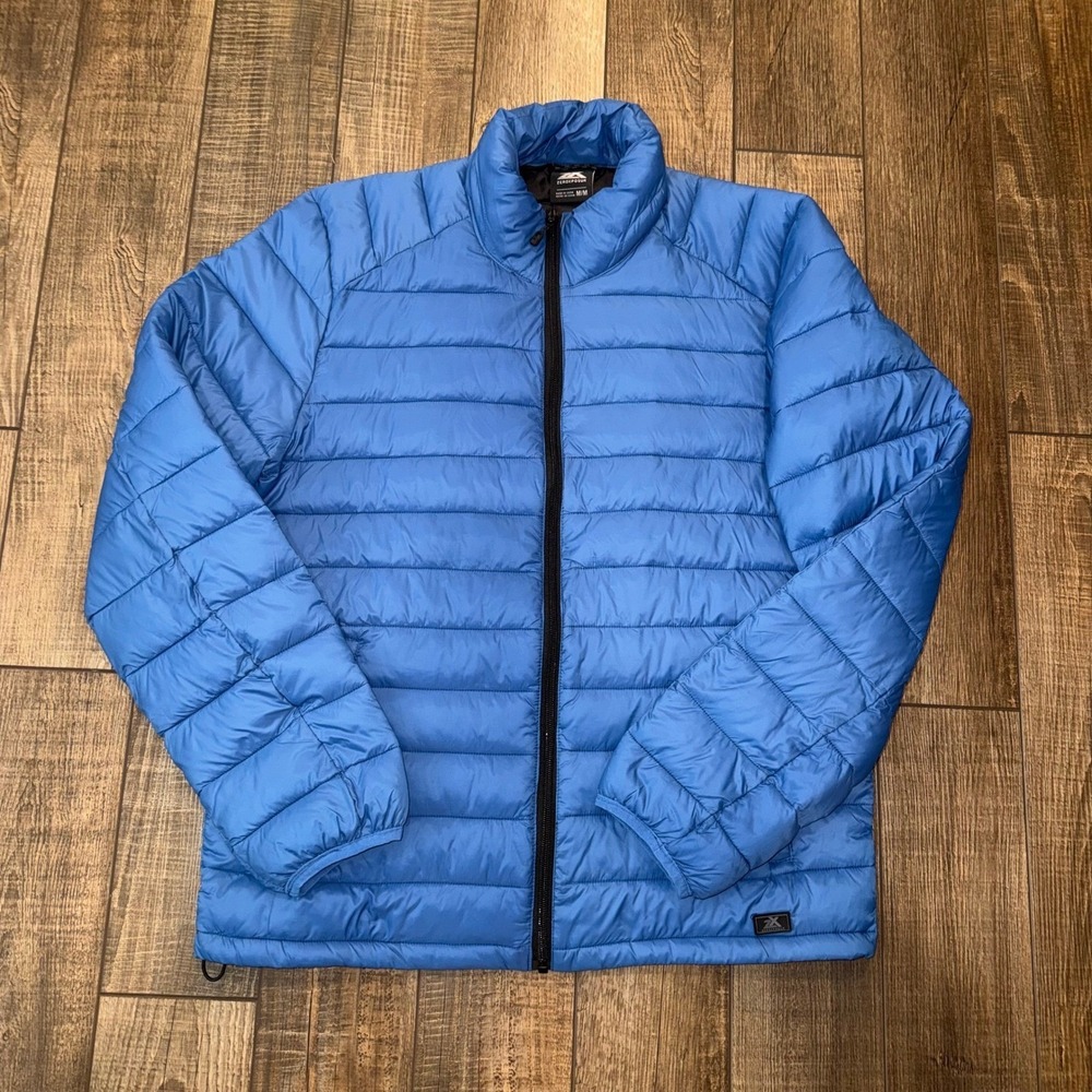 ZeroXposur Mens Prussia Blue Puffer Jacket Full Zip Quilted Padded D83079 Size M